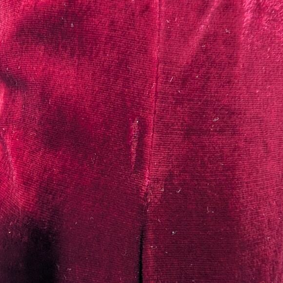 Marchesa Off The Shoulder Floral Appliqued Velvet Gown Burgundy Red Size 10 - Picture 12 of 16